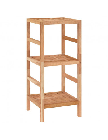 Scaffale da Bagno 35,5x35,5x79 cm in Legno Massello di Noce