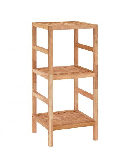 Scaffale da Bagno 35,5x35,5x79 cm in Legno Massello di Noce