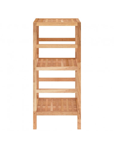 Scaffale da Bagno 35,5x35,5x79 cm in Legno Massello di Noce