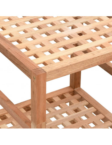 Scaffale da Bagno 35,5x35,5x79 cm in Legno Massello di Noce