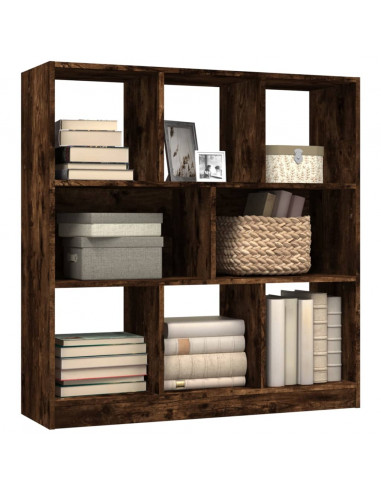 Libreria Rovere Fumo 97,5x29,5x100 cm in Legno Multistrato