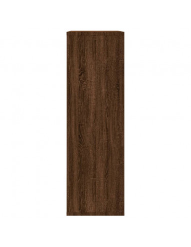 Libreria/Credenza Rovere Marrone 50x25x80 cm Legno Multistrato
