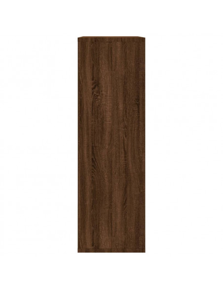 Libreria/Credenza Rovere Marrone 50x25x80 cm Legno Multistrato