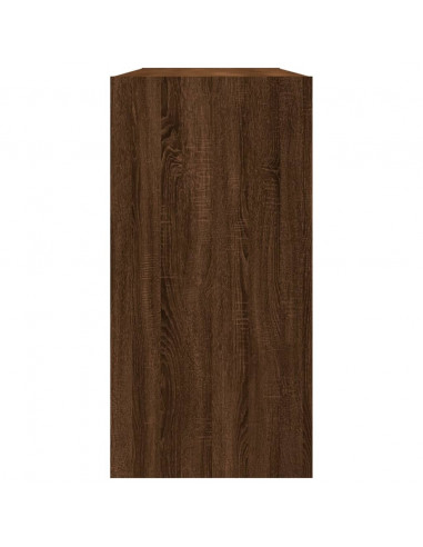 Libreria/Credenza Rovere Marrone 50x25x80 cm Legno Multistrato