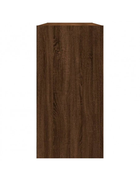 Libreria/Credenza Rovere Marrone 50x25x80 cm Legno Multistrato
