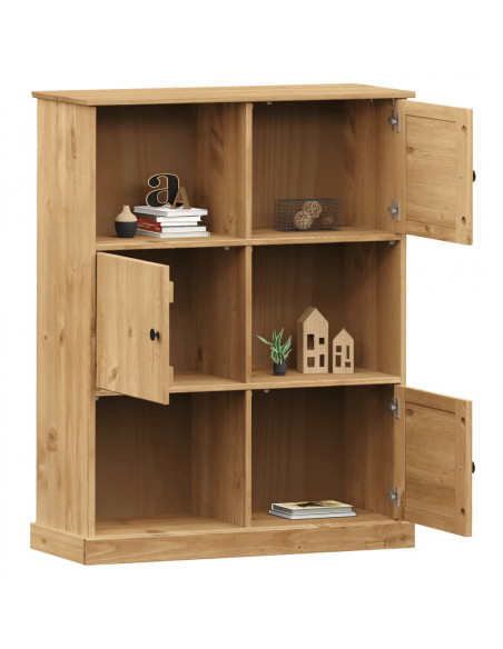 Libreria VIGO 90x35x114,5 cm in Legno Massello di Pino