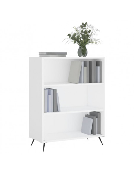Libreria Bianca 69,5x32,5x90 cm in Legno Multistrato
