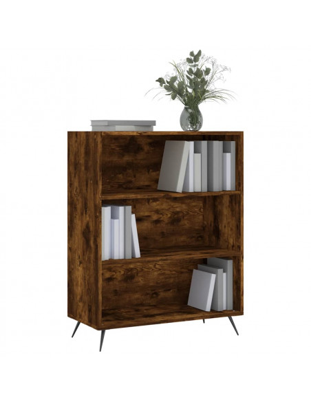 Libreria Rovere Fumo 69,5x32,5x90 cm in Legno Multistrato