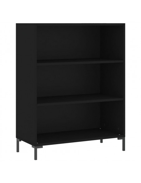Libreria Nera 69,5x32,5x90 cm in Legno Multistrato