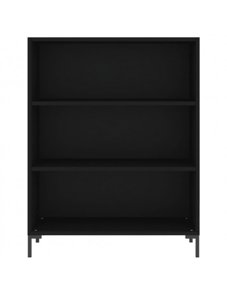 Libreria Nera 69,5x32,5x90 cm in Legno Multistrato