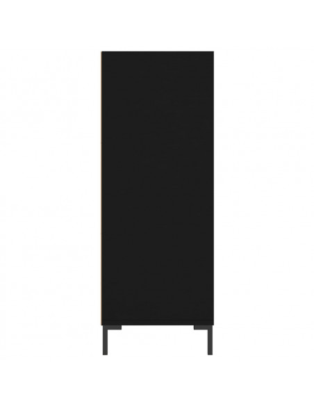 Libreria Nera 69,5x32,5x90 cm in Legno Multistrato
