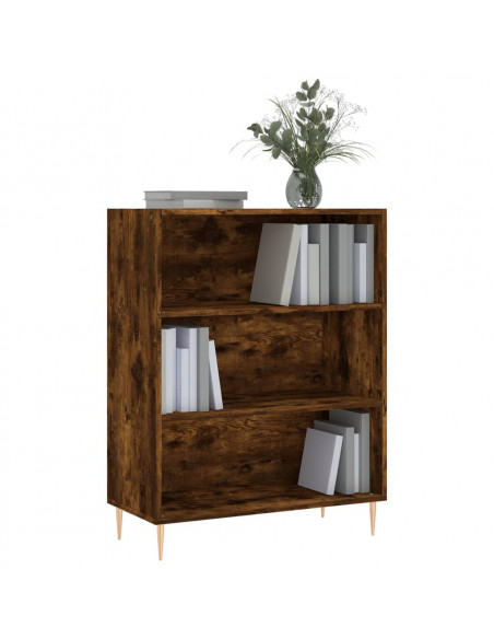 Libreria Rovere Fumo 69,5x32,5x90 cm in Legno Multistrato