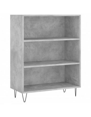 Libreria Grigio Cemento 69,5x32,5x90 cm in Legno Multistrato