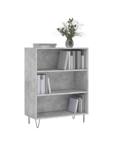 Libreria Grigio Cemento 69,5x32,5x90 cm in Legno Multistrato