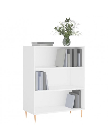 Libreria Bianca 69,5x32,5x90 cm in Legno Multistrato