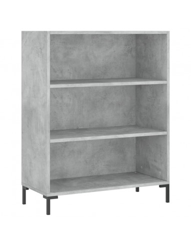 Libreria Grigio Cemento 69,5x32,5x90 cm in Legno Multistrato