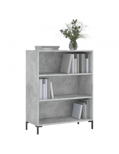 Libreria Grigio Cemento 69,5x32,5x90 cm in Legno Multistrato