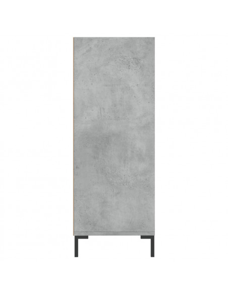 Libreria Grigio Cemento 69,5x32,5x90 cm in Legno Multistrato