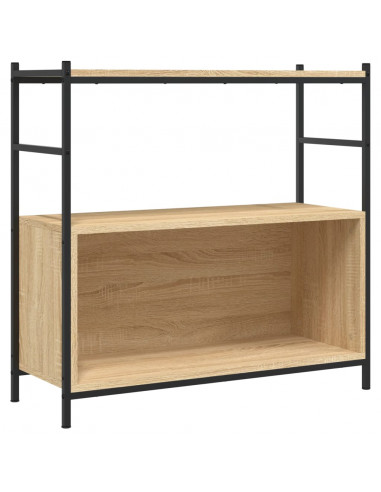 Libreria Rovere Sonoma 80x30x78,5 cm Legno Multistrato e Ferro