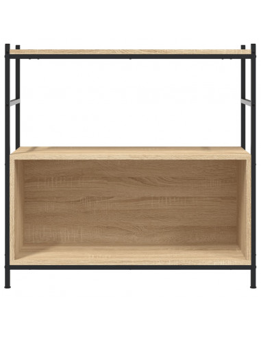 Libreria Rovere Sonoma 80x30x78,5 cm Legno Multistrato e Ferro