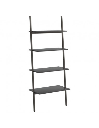 Scaffale Pendente a 4 Livelli Nero 64x34x150,5 cm