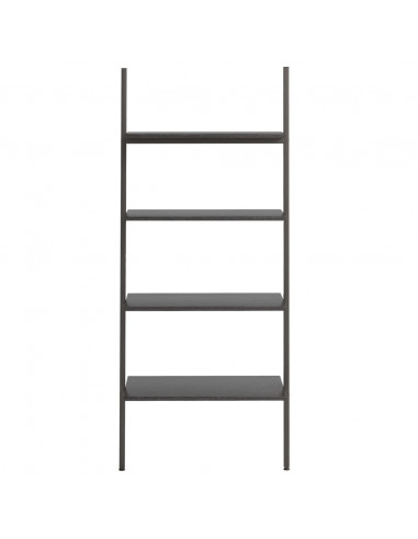 Scaffale Pendente a 4 Livelli Nero 64x34x150,5 cm