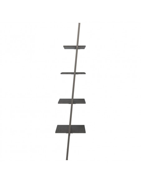 Scaffale Pendente a 4 Livelli Nero 64x34x150,5 cm