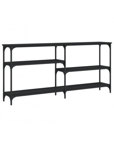 Tavolino Consolle Nero 160x29x75 cm in Legno Multistrato