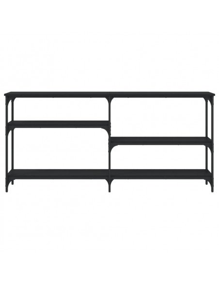 Tavolino Consolle Nero 160x29x75 cm in Legno Multistrato