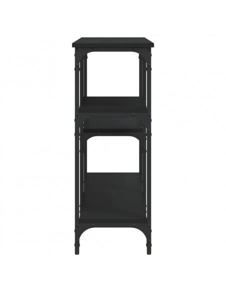 Tavolino Consolle Nero 160x29x75 cm in Legno Multistrato