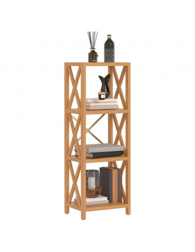 Scaffale a 4 Ripiani 40x30x112 cm in Legno Massello di Rovere