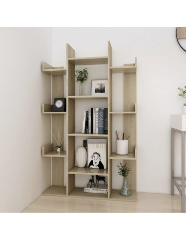 Libreria Rovere Sonoma 86x25,5x140 cm in Truciolato