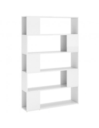 Libreria/Divisorio Bianco Lucido in Legno Multistrato