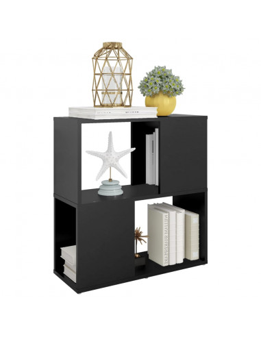 Libreria Nera 60x24x63 cm in Truciolato