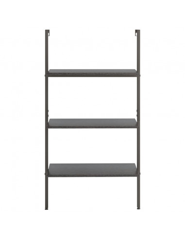 Scaffale Pendente a 3 Livelli Nero 64x35x120,5 cm