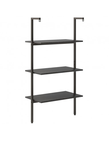 Scaffale Pendente a 3 Livelli Nero 64x35x120,5 cm