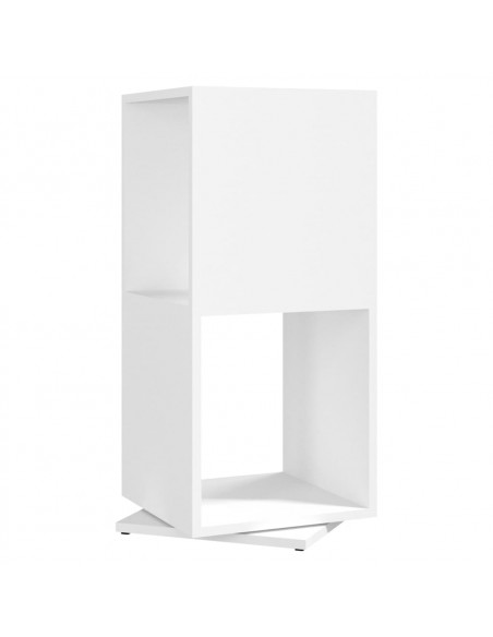 Armadietto Girevole Bianco 34,5x34,5x75,5 cm in Truciolato
