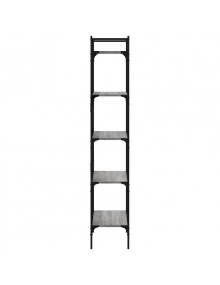 Libreria Grigio Sonoma 5 Ripiani 56x31,5x174 cm Multistrato