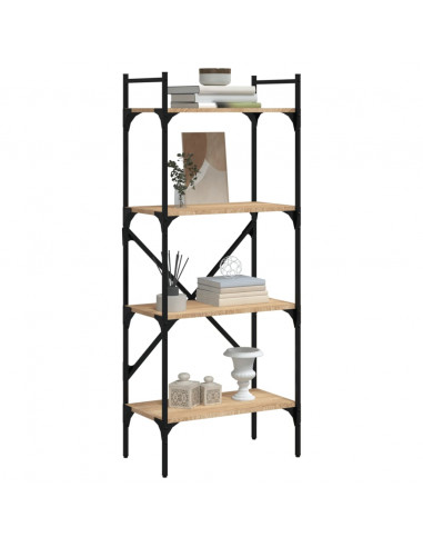 Libreria Rovere Sonoma 4 Ripiani 56x31,5x138,5 cm Multistrato