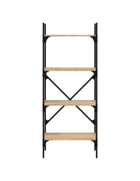 Libreria Rovere Sonoma 4 Ripiani 56x31,5x138,5 cm Multistrato