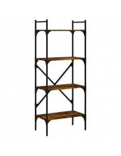 Libreria Rovere Fumo 4 Ripiani 56x31,5x138,5 cm Multistrato 2