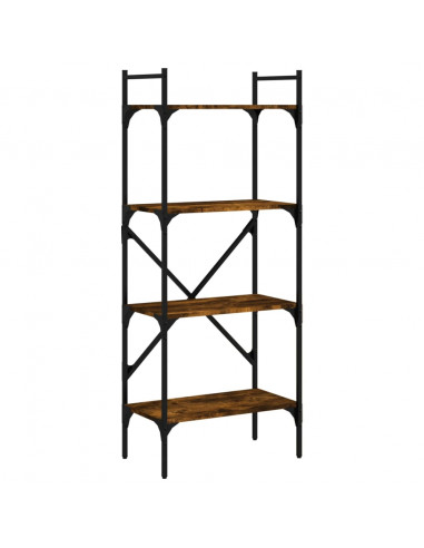 Libreria Rovere Fumo 4 Ripiani 56x31,5x138,5 cm Multistrato