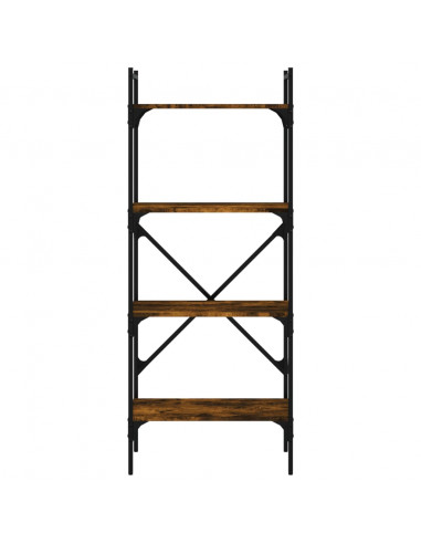 Libreria Rovere Fumo 4 Ripiani 56x31,5x138,5 cm Multistrato