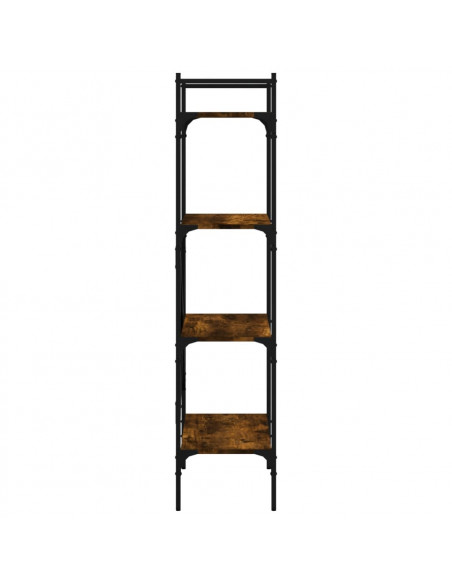 Libreria Rovere Fumo 4 Ripiani 56x31,5x138,5 cm Multistrato