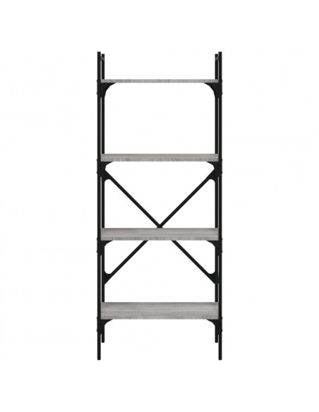 Libreria Grigio Sonoma 4 Ripiani 56x31,5x138,5 cm Multistrato