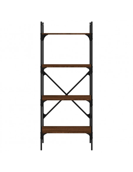 Libreria Rovere Marrone 4 Ripiani 56x31,5x138,5 cm Multistrato