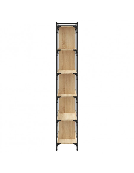 Libreria Rovere Sonoma 6 Ripiani 76x32x192 cm Legno Multistrato