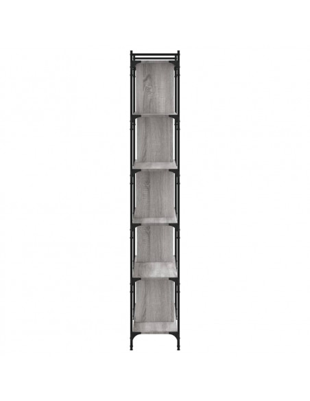 Libreria Grigio Sonoma 6 Ripiani 76x32x192 cm Legno Multistrato