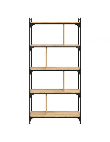 Libreria Rovere Sonoma 5 Ripiani 76x32x158 cm Legno Multistrato