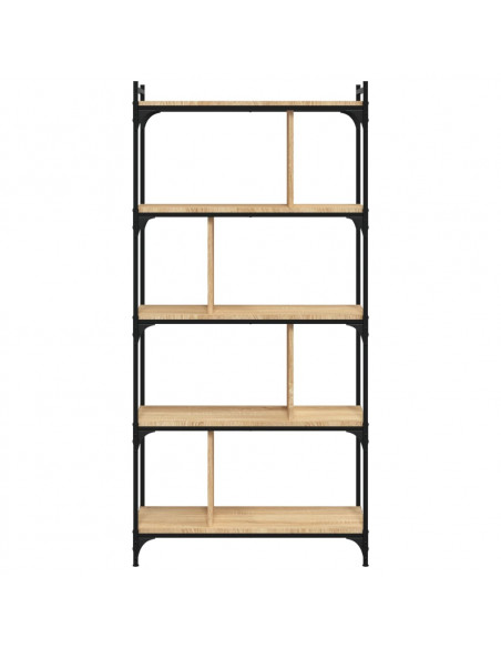Libreria Rovere Sonoma 5 Ripiani 76x32x158 cm Legno Multistrato